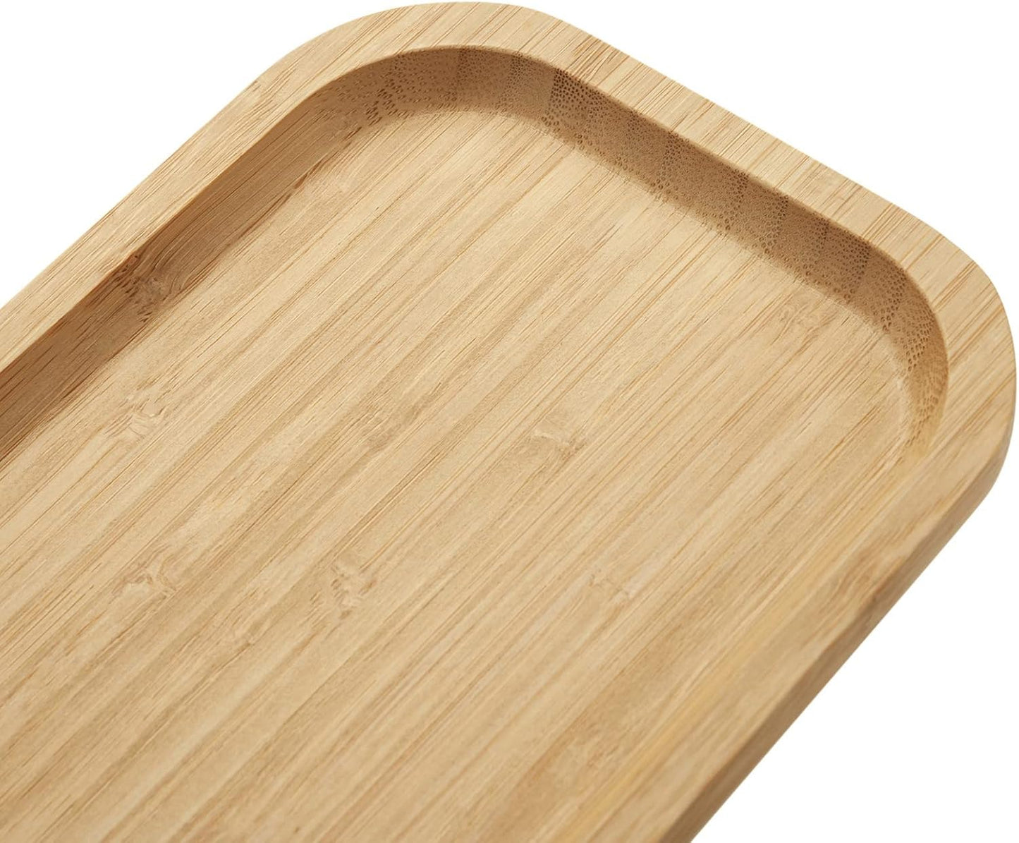Bandeja baño bambú 9.8x5.5" organización decoración