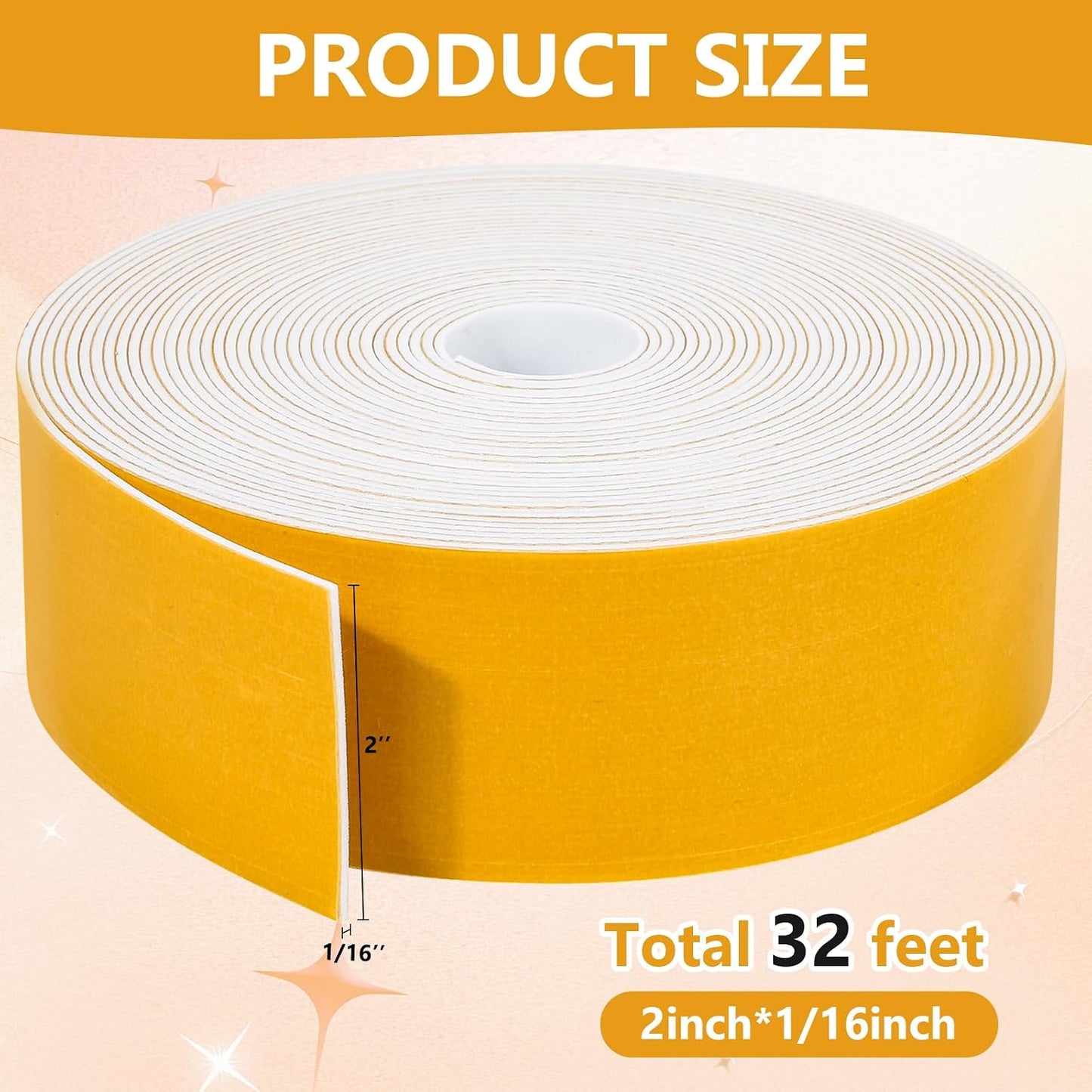 Sellador puerta ventana 32ft 2x1/16 pulg espuma alta densidad