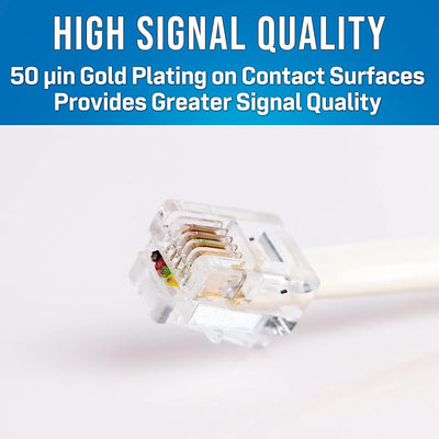 Conectores RJ11 CAT3 para cables telefónicos 100 pzas