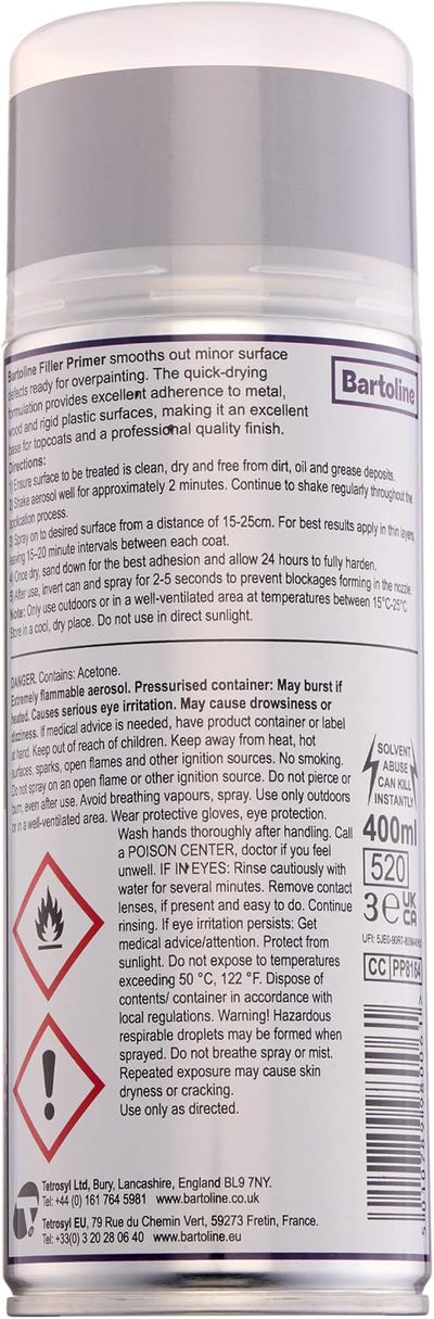Pintura aerosol imprimación gris 13.5oz pack 3 para metal madera