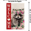 Bandera mapache doble cara patio 12.5x18pulg