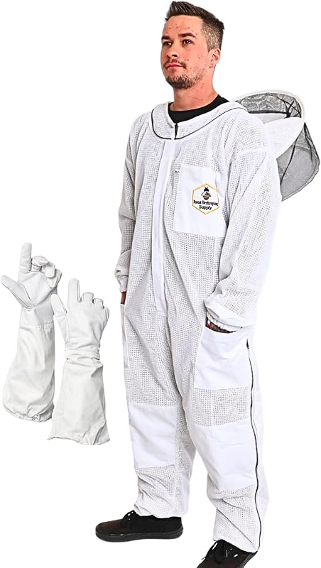 Traje apicultura 3 capas ventilado con guantes velo YKK