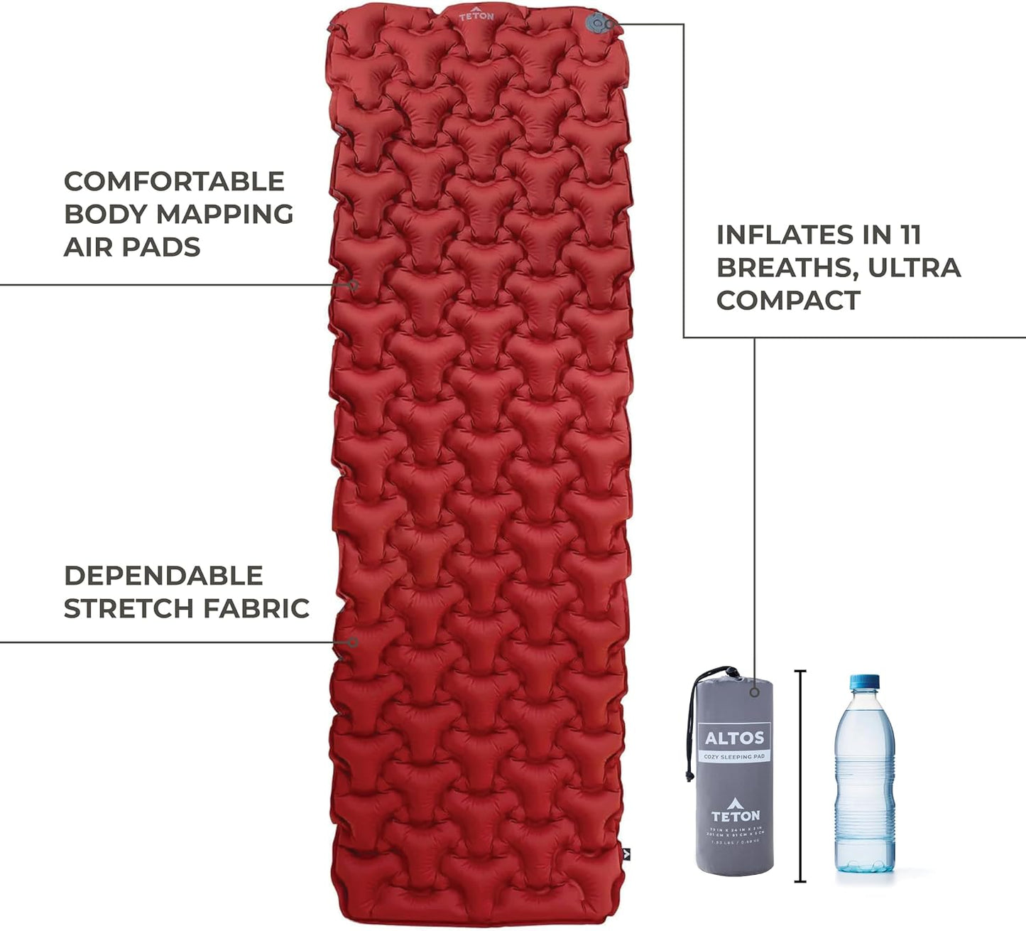 Colchoneta inflable para dormir camping mochilero duradera