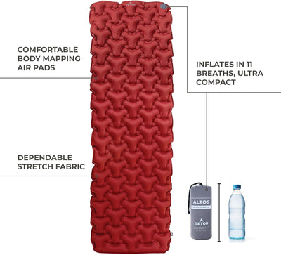 Colchoneta inflable para dormir camping mochilero duradera