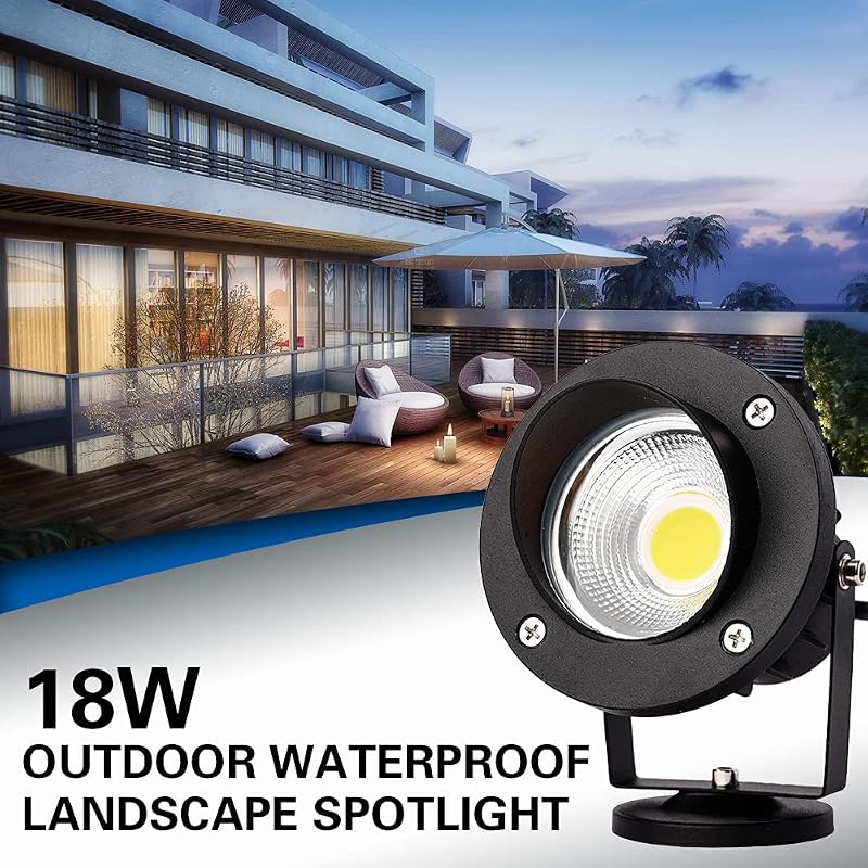 Luz paisaje LED 18W 12-24V impermeable con estaca pinchos