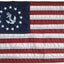 Bandera yate EE.UU. 12x18pulg bordada ancla estrellas