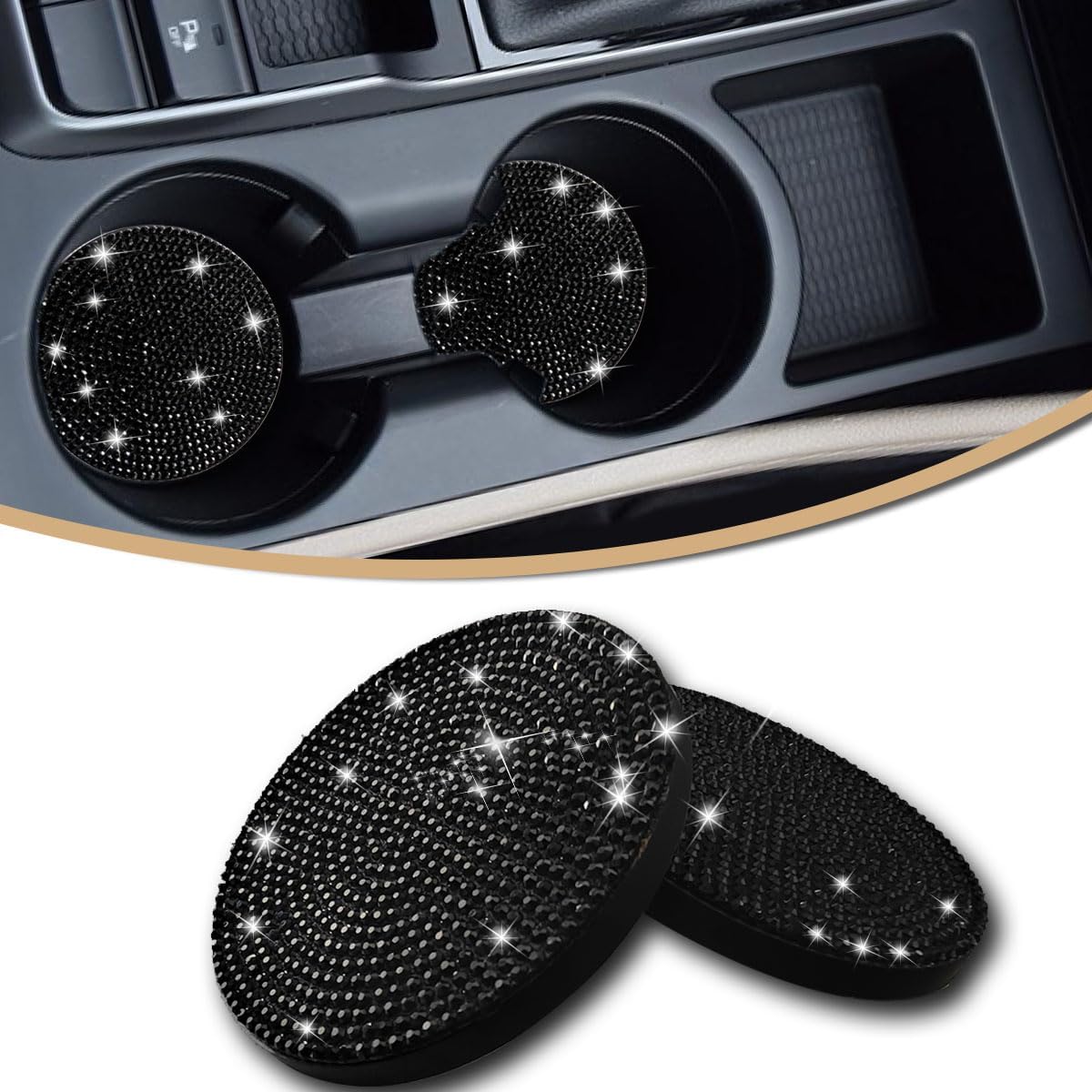 2 Pzas Posavasos Antiderrap para Auto Universal 2.75pulg