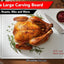 Tabla cortar 24x18pulg ranura jugos carne plástico HDPE
