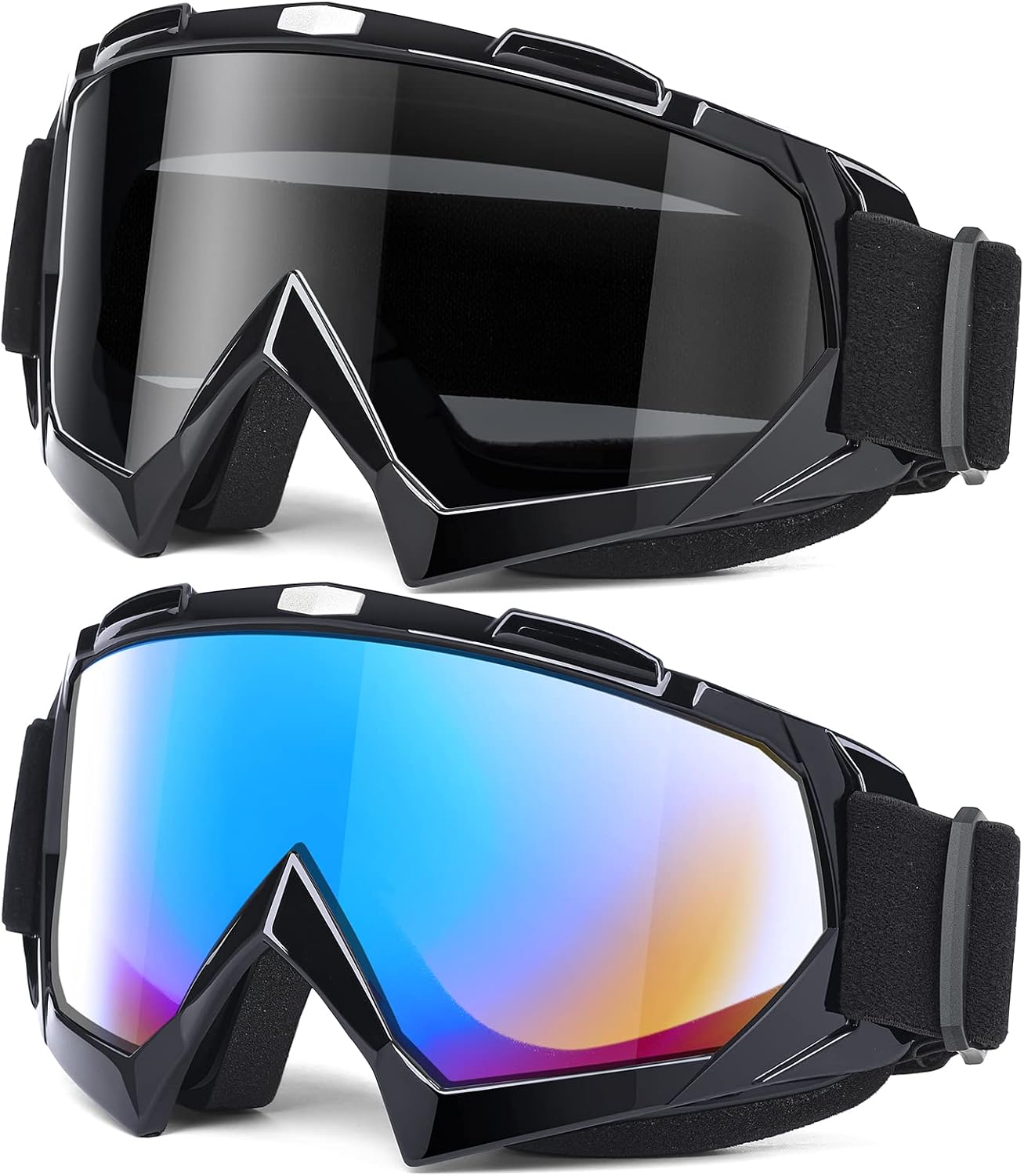 Gafas motocross pack 2 visión amplia para adultos