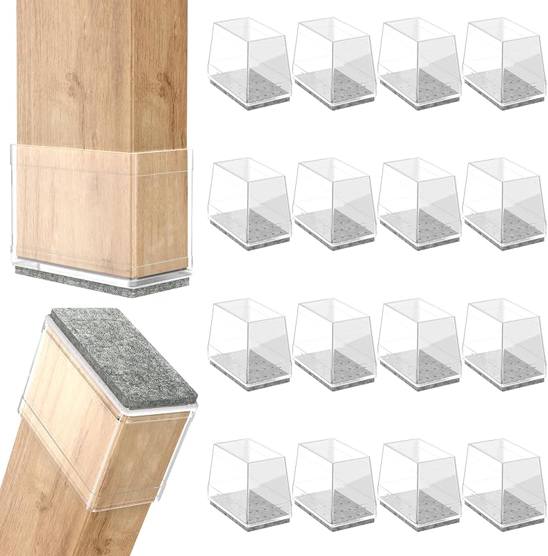 Protectores patas silla suelo madera 16 fundas silicona