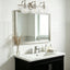 Lámpara baño 3 luces níquel cepillado vidrio transparente