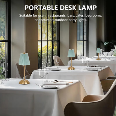 Lámpara mesa LED inalámbrica 3 brillos batería recargable