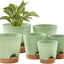 Set 6 Macetas Auto Riego 5-8" Interior y Exterior