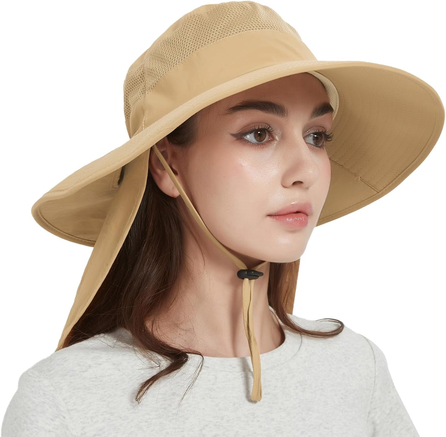 Sombrero pesca ala ancha solapa cuello UPF 50 hombre mujer
