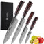 Set 4 Cuchillos Chef Acero Inox Ultra Afilado Ergonómico
