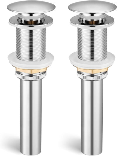 Tapón fregadero baño desplegable 2uds cromo acero inox 304