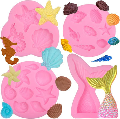 Moldes silicona chocolate concha estrella caramelo decoración