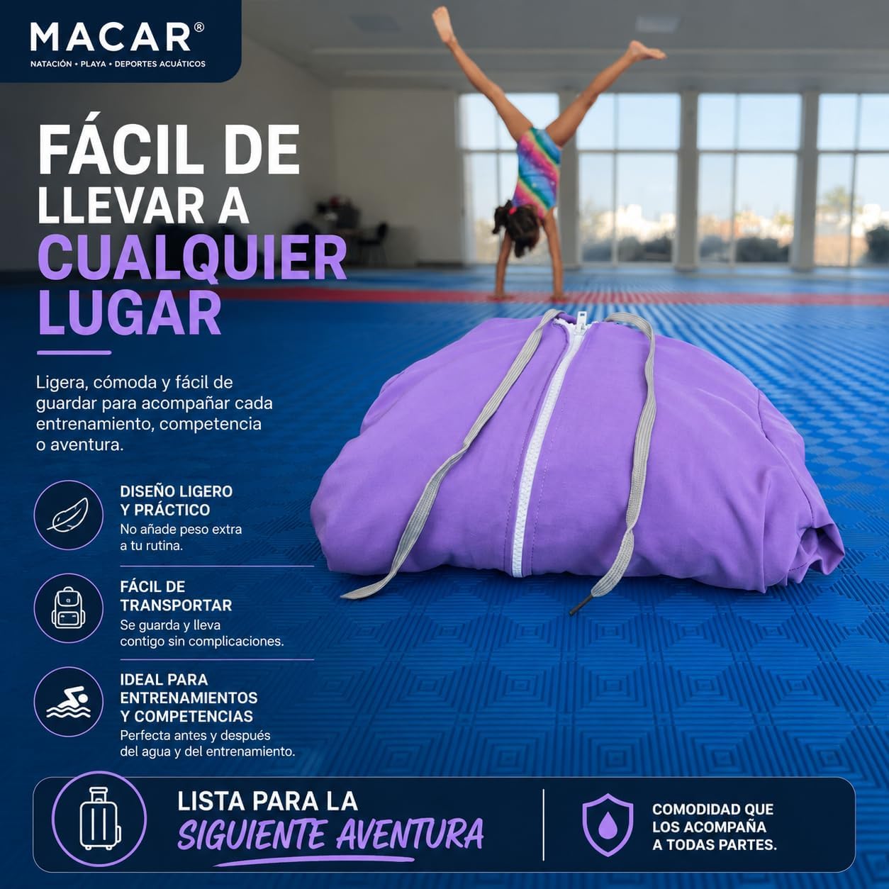 Parka natación impermeable forro polar piscina aire libre