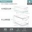 Set 8 organizadores transparentes para refrigerador