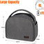 Bolsa almuerzo aislada gris para caja Bento niños y adultos