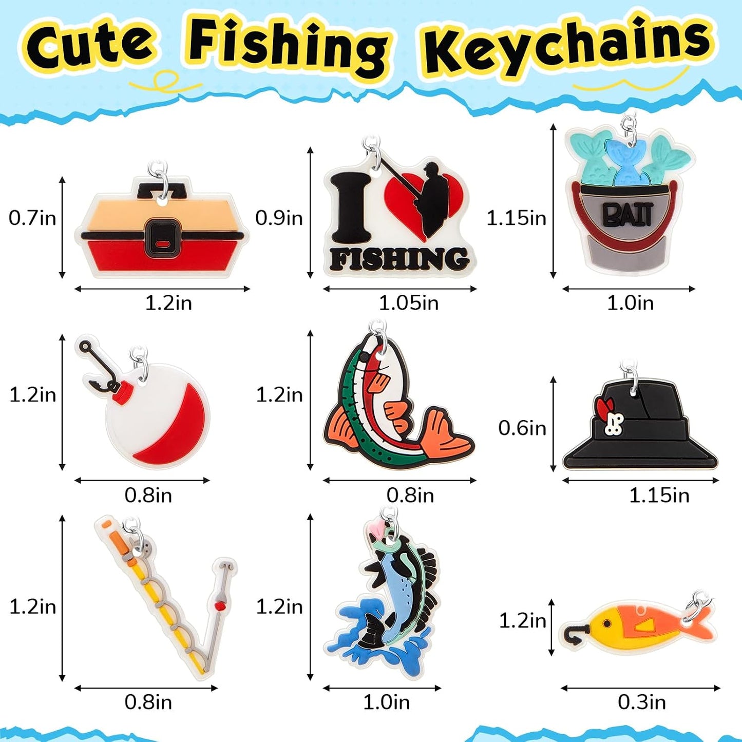 36 Pzas Detalles Fiesta Pesca Llaveros Regalo Mujer Hombre