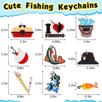 36 Pzas Detalles Fiesta Pesca Llaveros Regalo Mujer Hombre