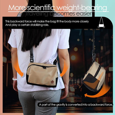 Bolsa cruzada plegable organizador tocador unisex