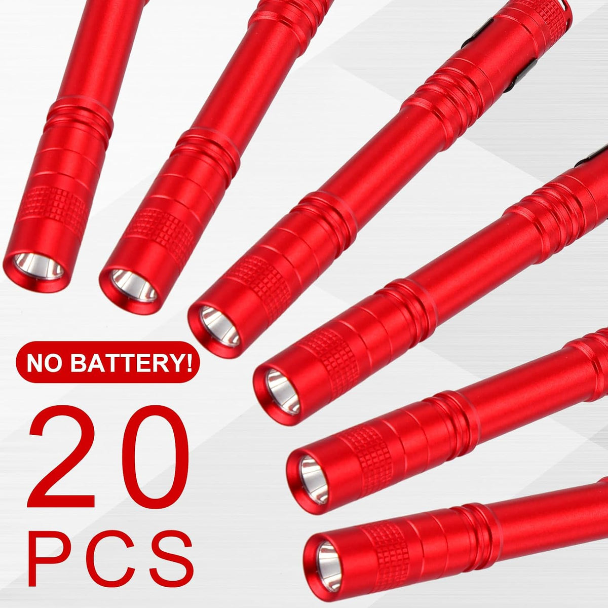20 Linternas LED Mini para Bolígrafo Regalo Padre Rojo