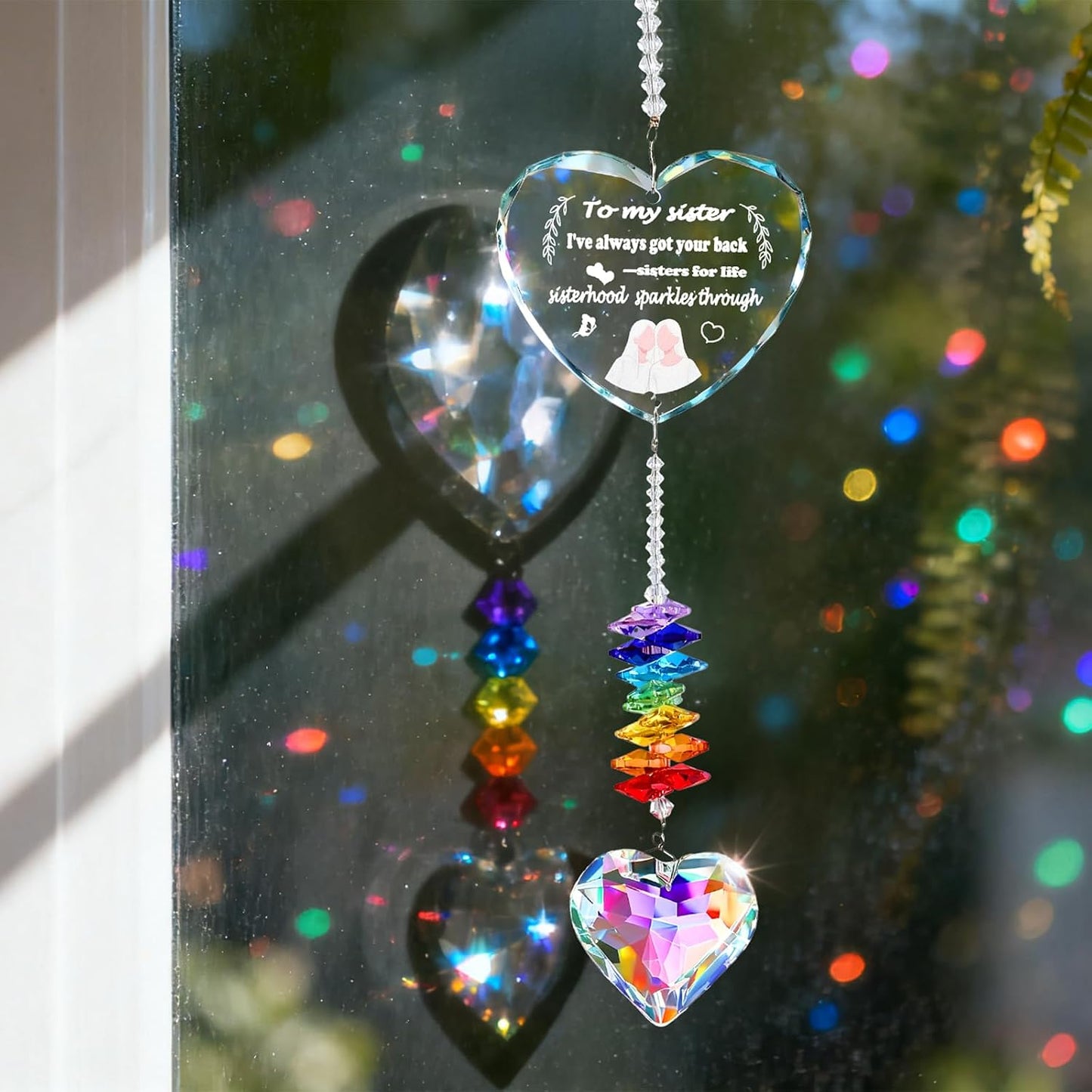 Atrapasoles de cristal decoración para ventana regalo hermana
