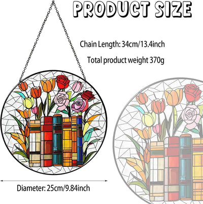 Libro flores para ventana 9.8pulg decoración hecha a mano