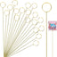 20 Soportes Tarjetas Regalo Metal Dorado Florales