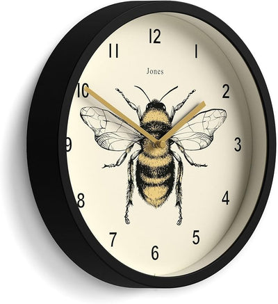Reloj pared abeja 10pulg negro diseño decorativo