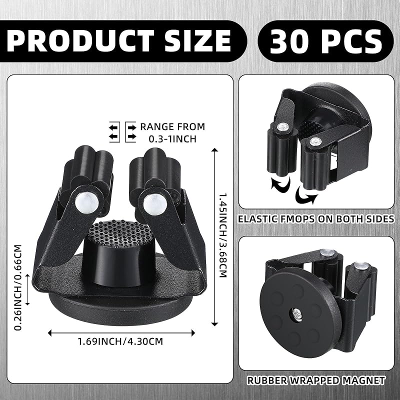 Soporte magnético para escobas 30uds pared garaje cocina
