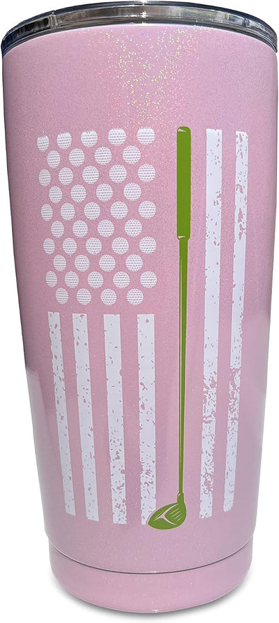 Vaso acero inox golf con pelotas bandera USA