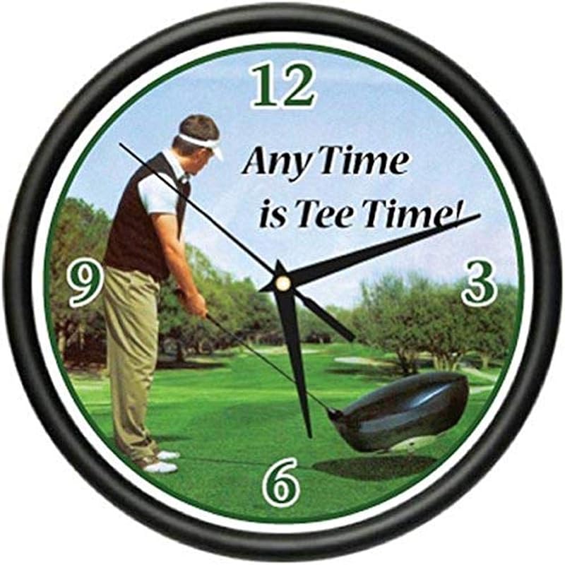 Reloj pared golf club regalo guante bola