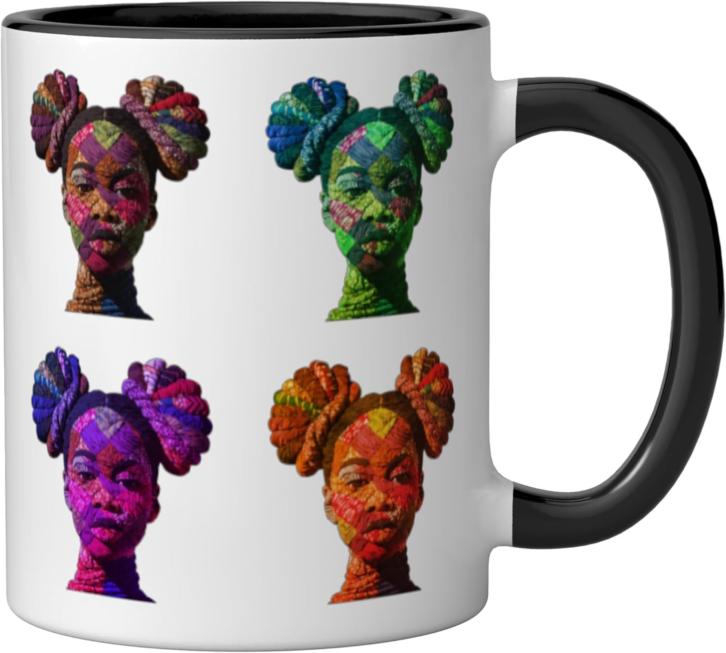 Taza Cerámica para Mujer Negro/Blanco