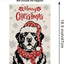 Bandera Navidad Perro San Bernardo Bufanda 12.5x18" Exteriores