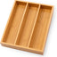 Organiz. cubiertos bambú cajón cocina utensilios natural