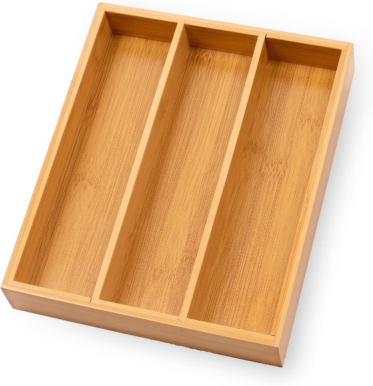 Organiz. cubiertos bambú cajón cocina utensilios natural