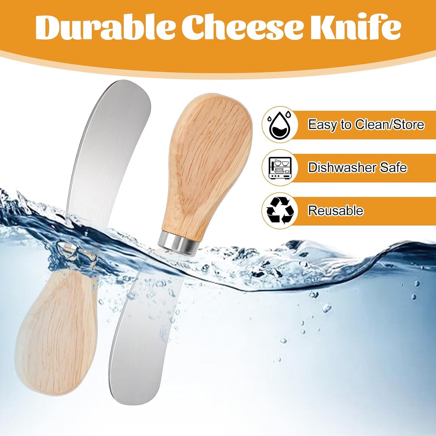 25 Cuchillos Espardor Queso Acero Inox 4.7pulg