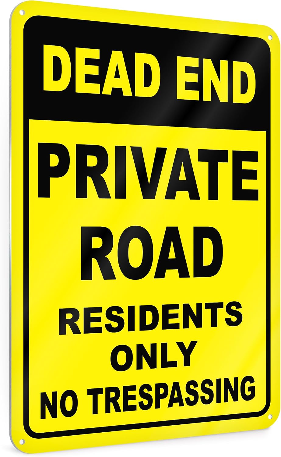 Señal carretera privada aluminio 8x12" preperforado