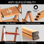 Escalera plegable aluminio 4 escalones color madera 330lb