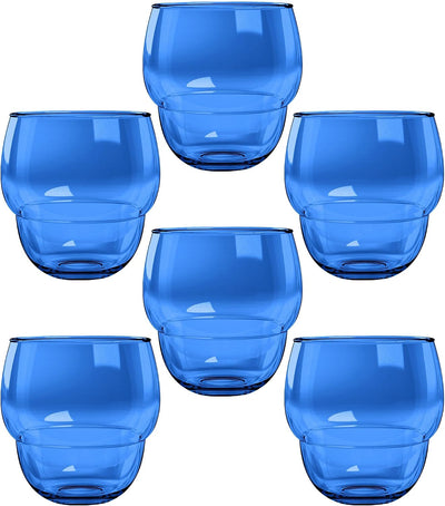 Vasos apilables acrílico 14oz resistentes azul