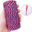 Cuerda algodón 2mm 328ft rojo azul blanco navidad