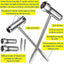 Set 4 herramientas repuesto motosierra llave T acero aleado