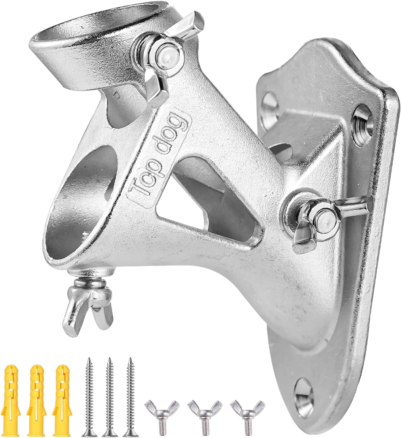 Soporte asta bandera acero inox 304 2 posiciones patio