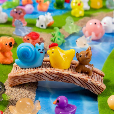 120 Pzas Mini Figuras Animales Resina Jardín Enano