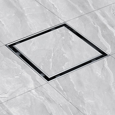 Drenaje ducha cuadrado 4" acero inox con rejilla