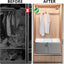 2 Cajas Almacenamiento 65L Tapas Transparentes Plegables