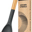 Espátula silicona antiadherente con mango madera gris